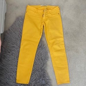 Abercrombie & Fitch Yellow Skinny Jeans